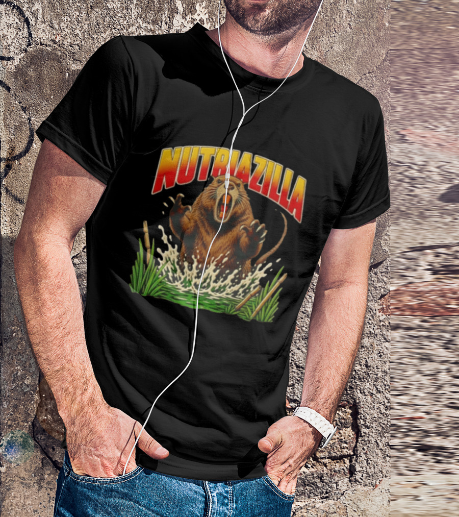 Nutriazilla Giant Nutria Emerging From Water T-Shirt