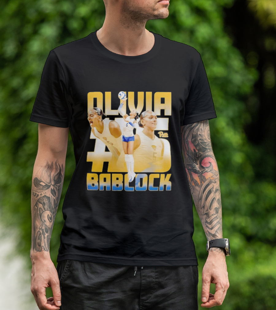 Olivia Bablock Pitt Panthers Volleyball Number 5 T-Shirt