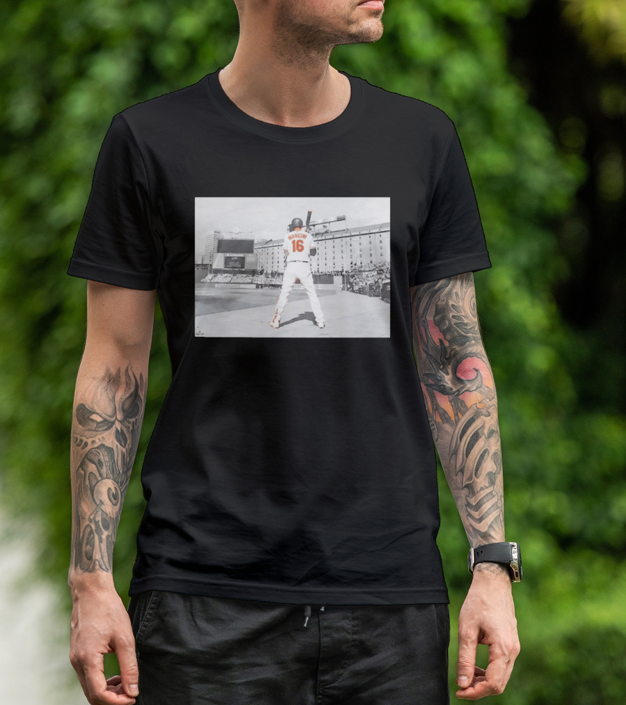 Baltimore Orioles Trey Mancini 16 Batting Camden Yards T-Shirt