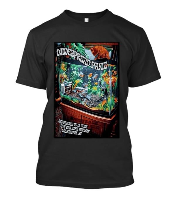 Widespread Panic Live Oak Bank Pavilion Sept 18 19 2026 Wilmington Tour Fish Tank Cat T-Shirt