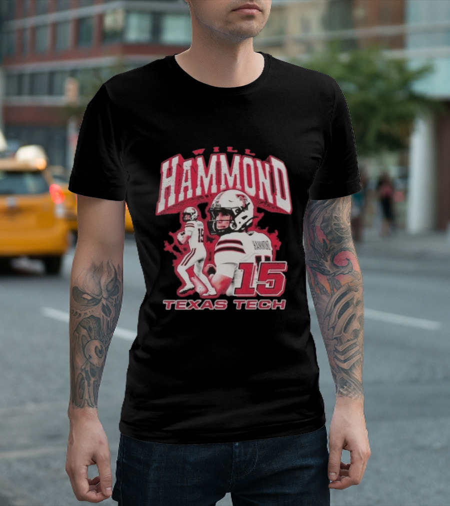 William Hammond Texas Tech Red Raiders Football 15 T-Shirt