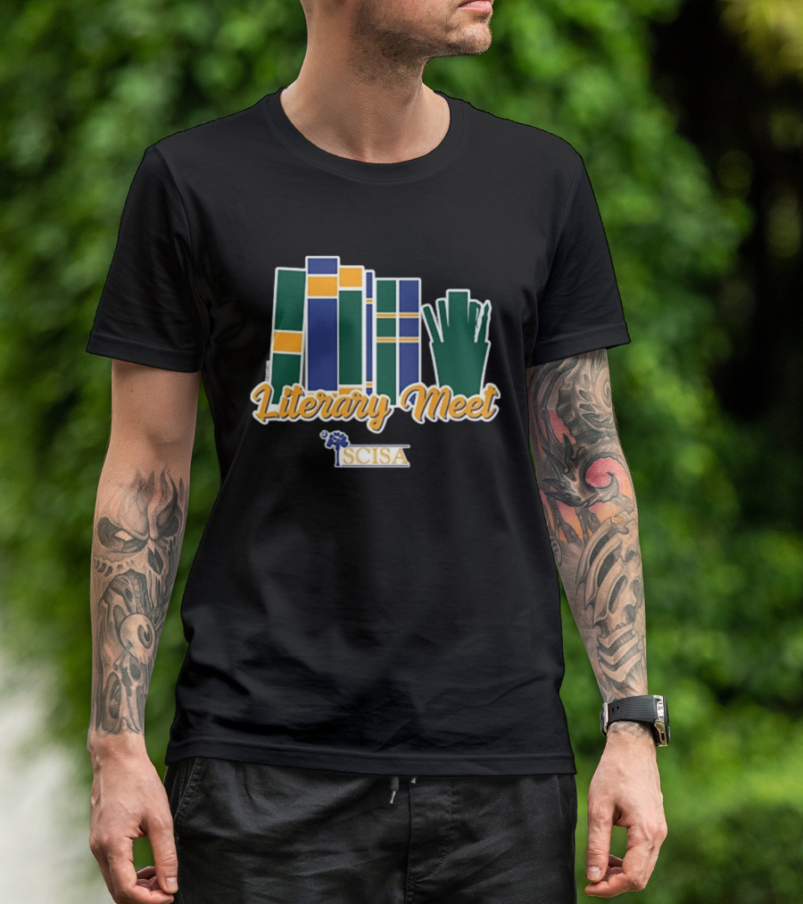 SCISA Literary Meet 2026 Books And Pens T-Shirt