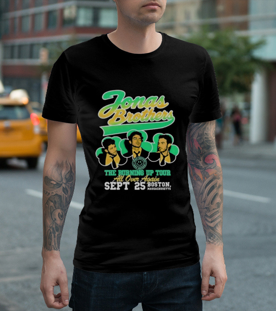 Jonas Brothers The Bringing Up Tour All Over Again Sept 25 Boston Massachusetts T-Shirt