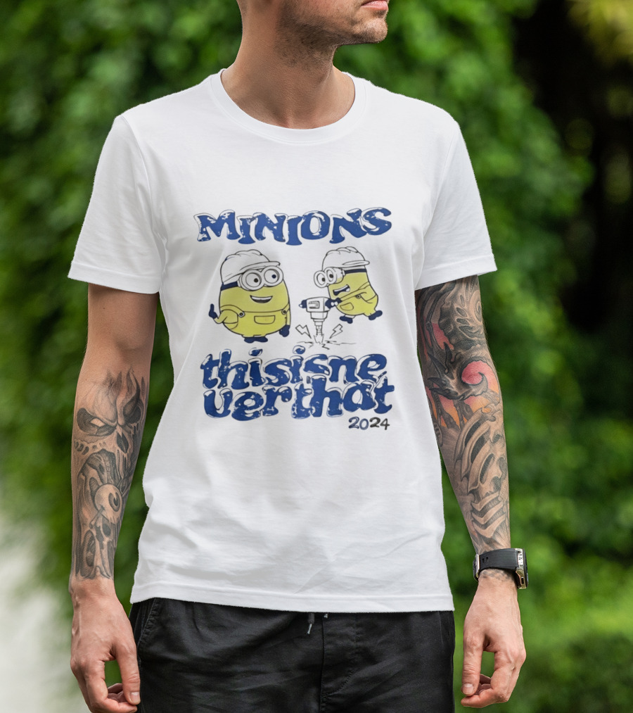 Minions Thisisneverthat 2024 Drilling Fun Collaboration T-Shirt