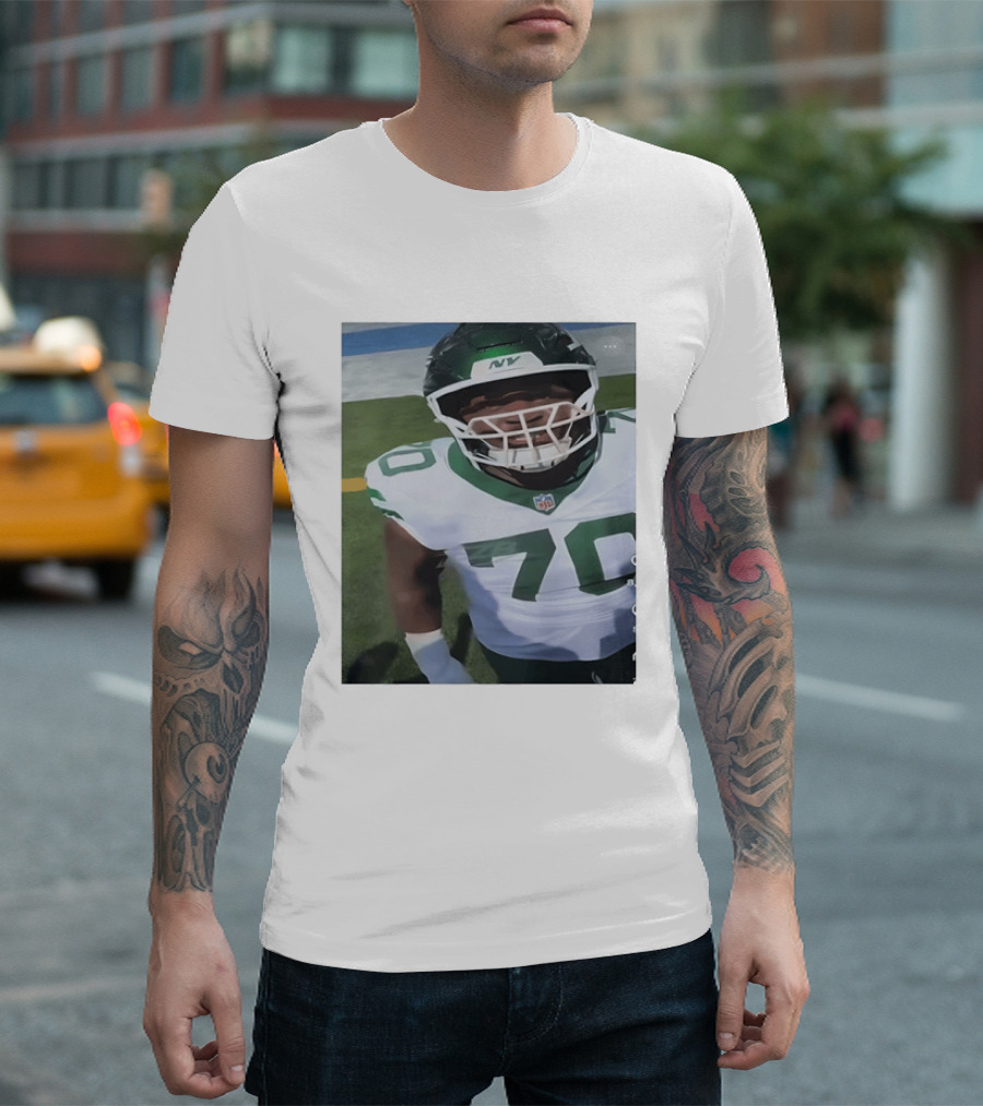 New York Jets Number 70 Football Player NFL Jersey T-Shirt