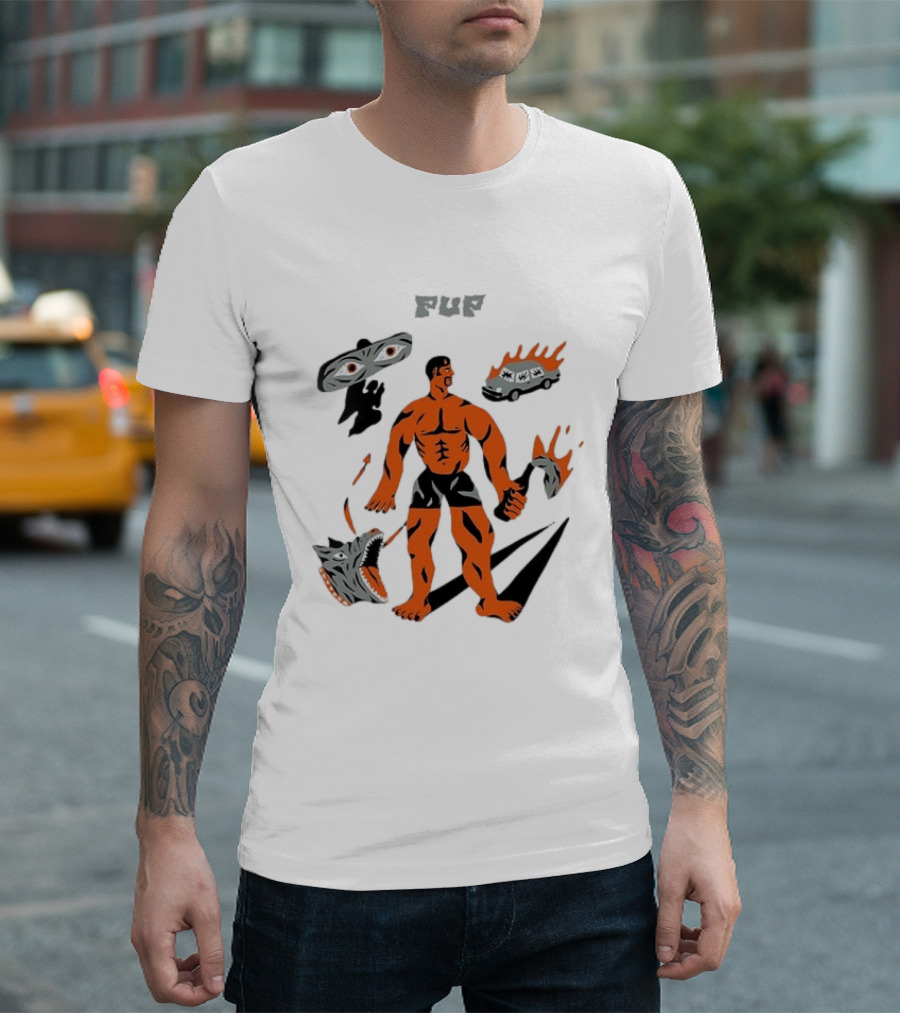 Pup Band Punk Rock Alternative Music Fire Eyed Van And Warrior Scene T-Shirt