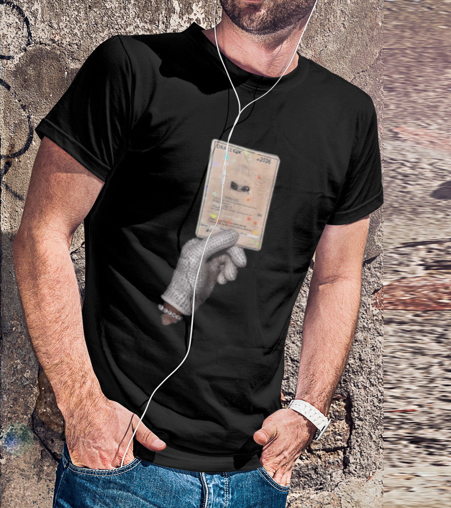 Drake GX 2026 Habibti 100 Rhinestone Glove Holding Trading Card T-Shirt