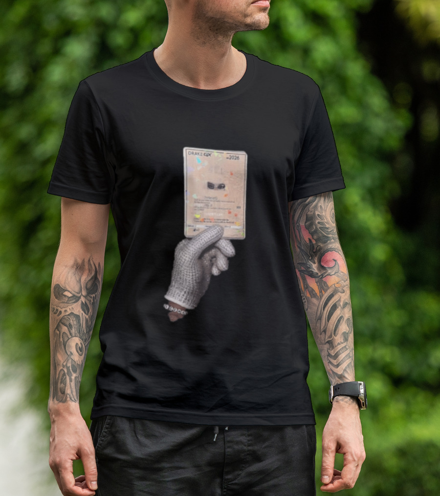 Drake GX 2026 Habibti 100 Rhinestone Glove Holding Trading Card T-Shirt