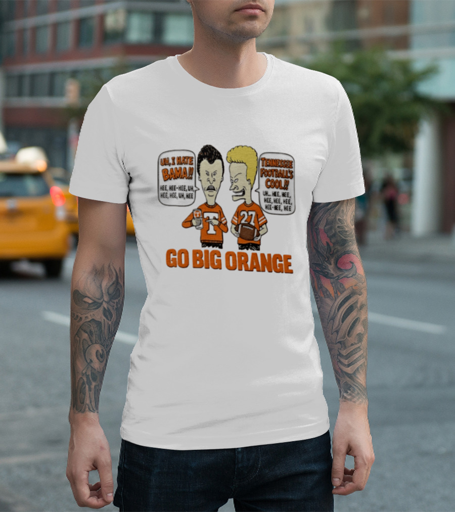 Go Big Orange Beavis And Butt Head Tennessee Volunteers Football T-Shirt