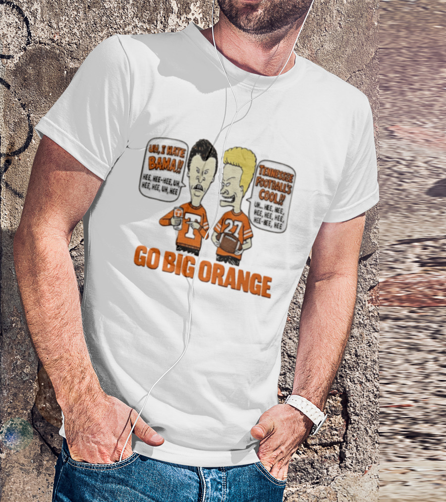 Go Big Orange Beavis And Butt Head Tennessee Volunteers Football T-Shirt