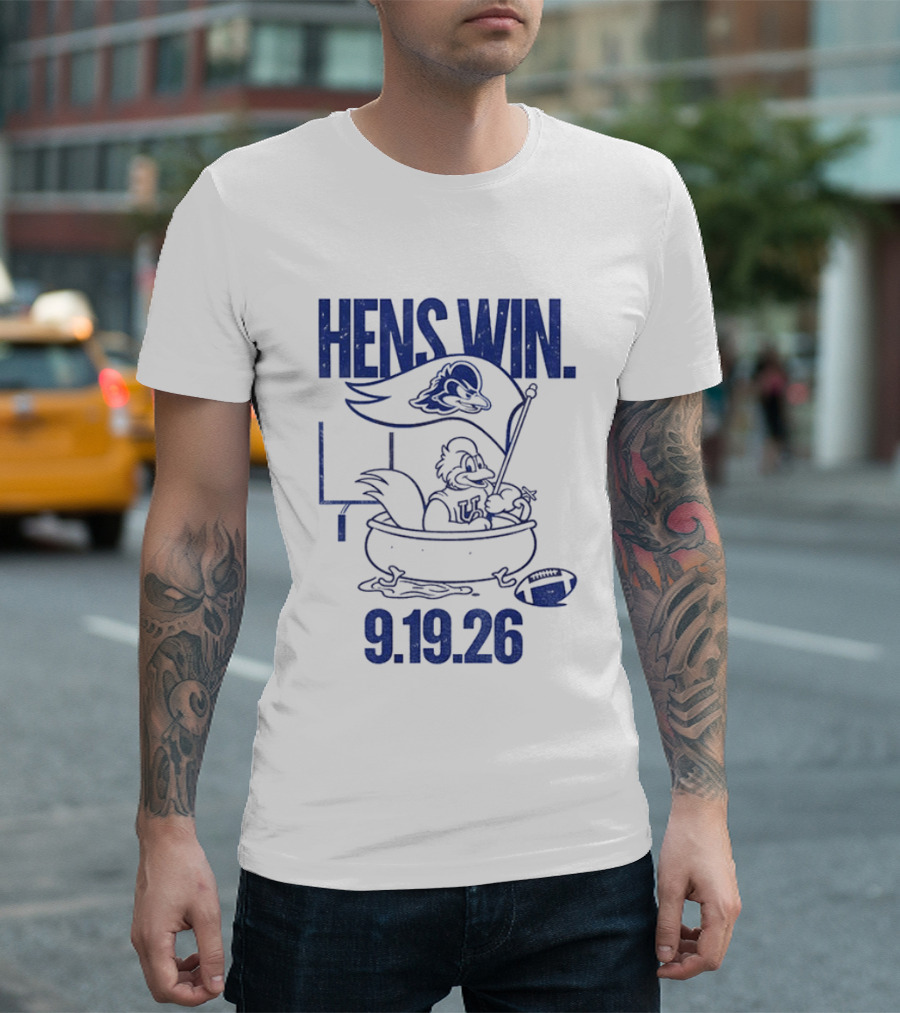 Hens Win Delaware Football 9.19.26 T-Shirt
