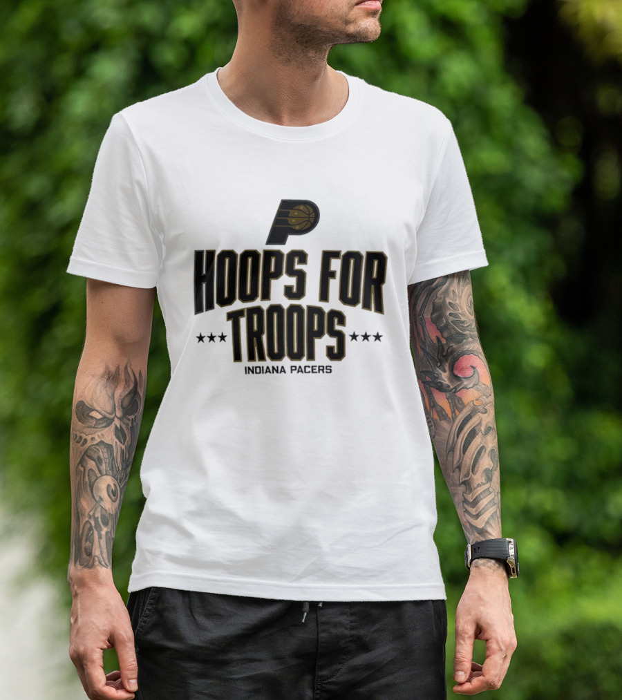Indiana Pacers Hoops For Troops NBA 2025 T-Shirt