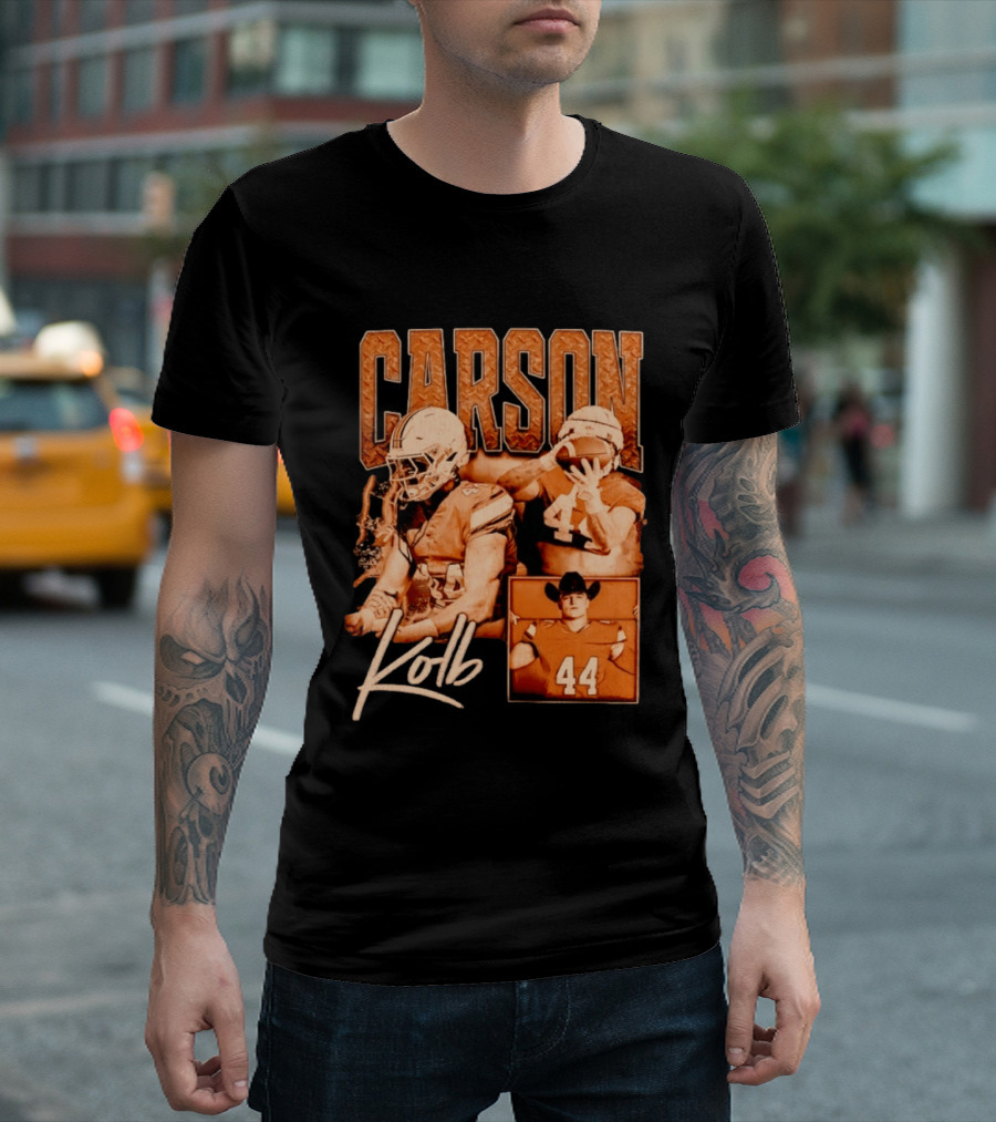 Carson Kolb 44 Football Player Collage T-Shirt
