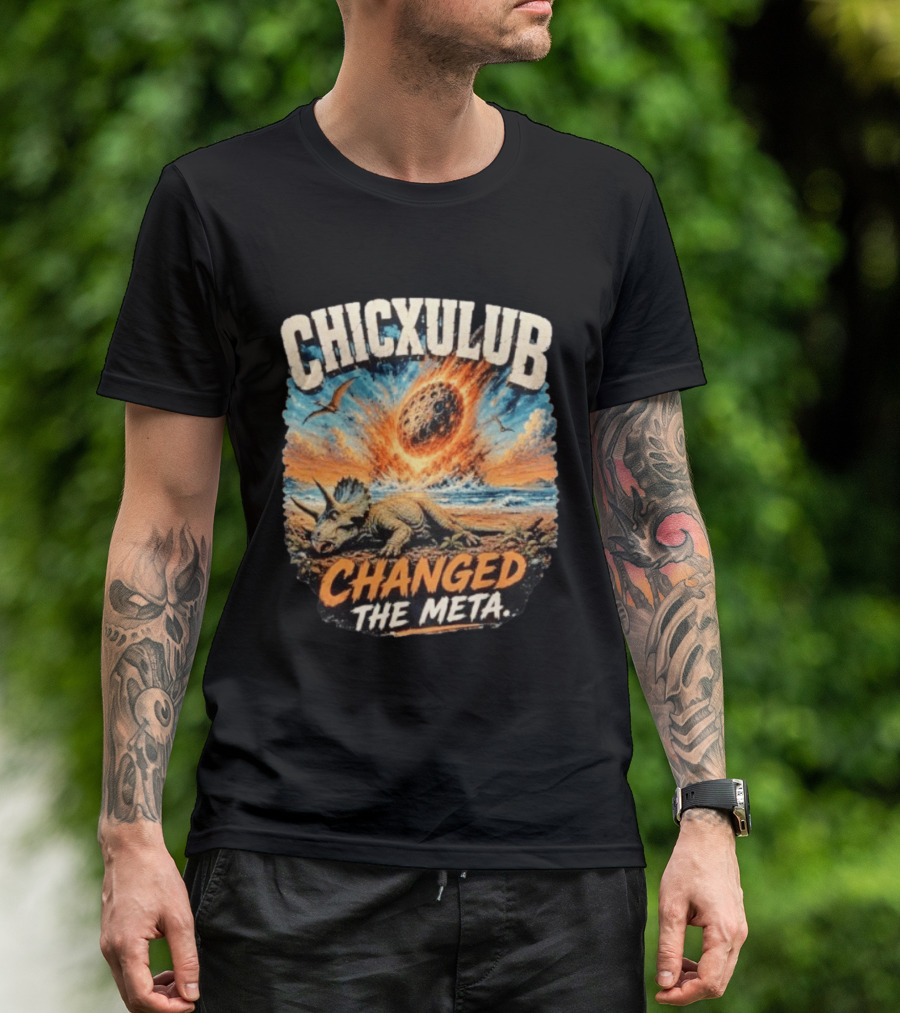 Chicxulub Asteroid Impact Dinosaur Triceratops Extinction Event T-Shirt
