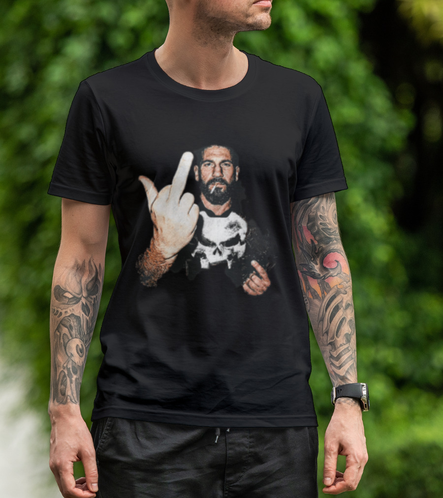 Jon Bernthal Punisher Middle Finger Iconic Gesture T-Shirt