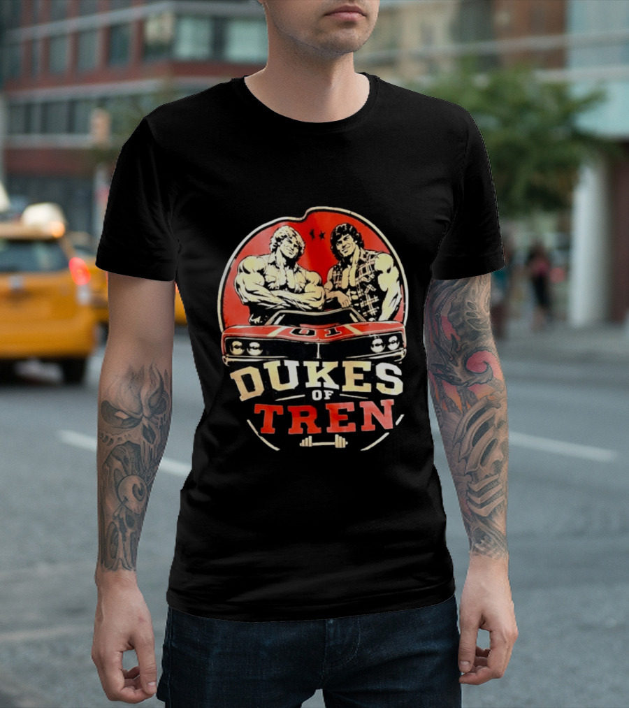 Dukes Of Tren Distressed Muscle Car Bodybuilding Power T-Shirt