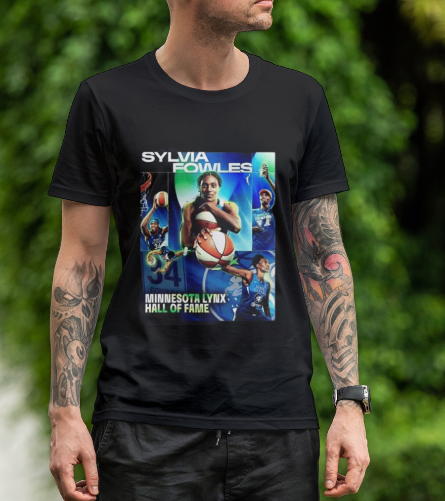 Sylvia Fowles Minnesota Lynx Hall Of Fame Basketball Legend 34 T-Shirt