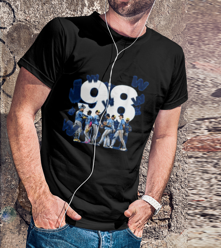 Milwaukee Brewers 98 Wins Franchise Record Baseball Team Celebration Blue T-Shirt