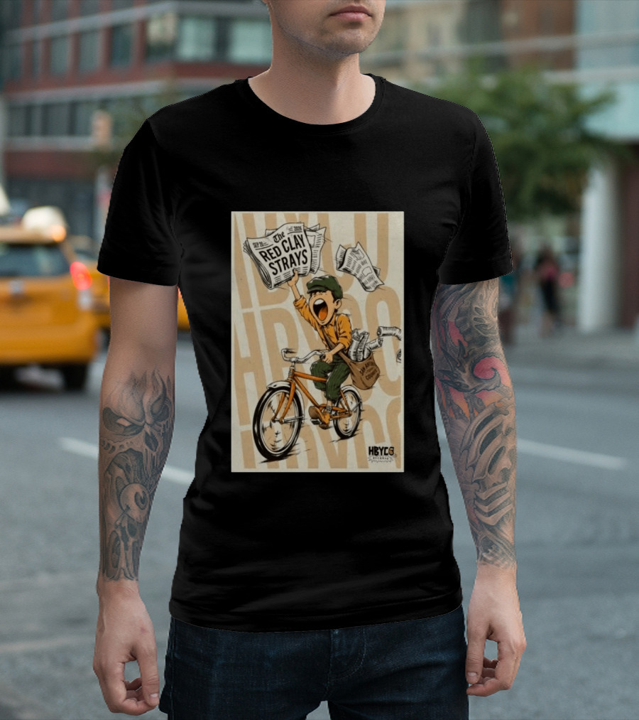 Red Clay Strays Sep 20 2026 San Antonio Frost Bank Center HBYCO Newsboy Bicycle T-Shirt