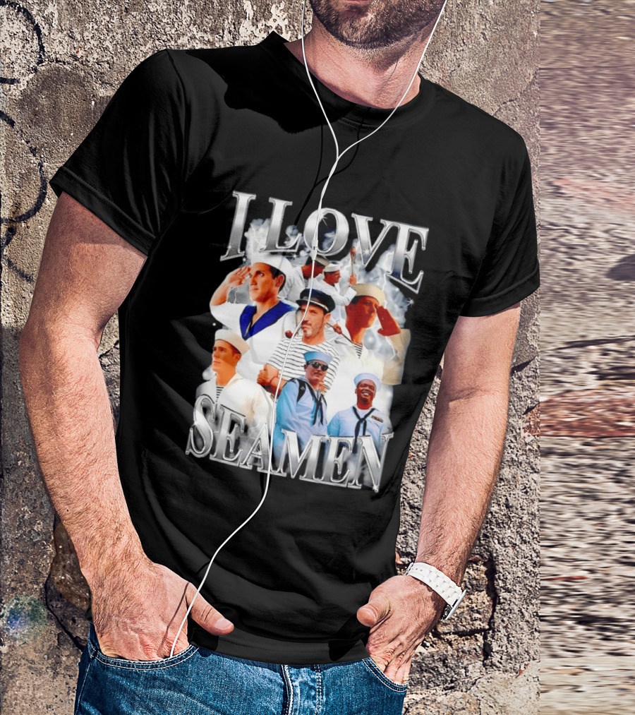 I Love Seamen Sailor Aesthetic Navy Nautical T-Shirt