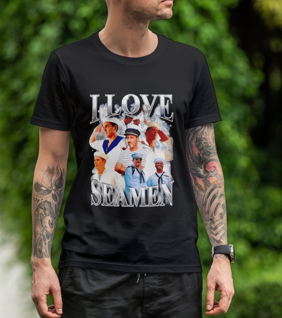 I Love Seamen Sailor Aesthetic Navy Nautical T-Shirt