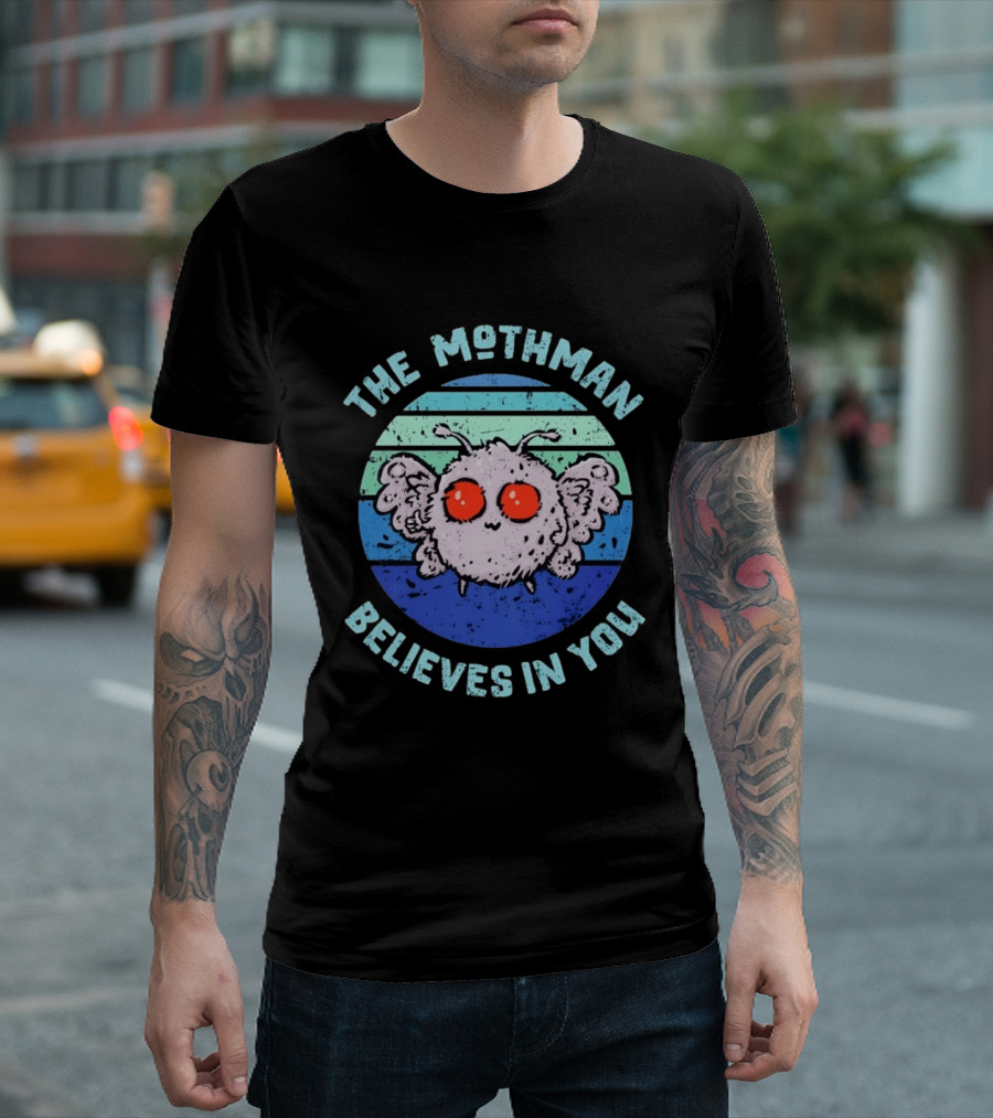 The Mothman Believes In You Distressed T-Shirt