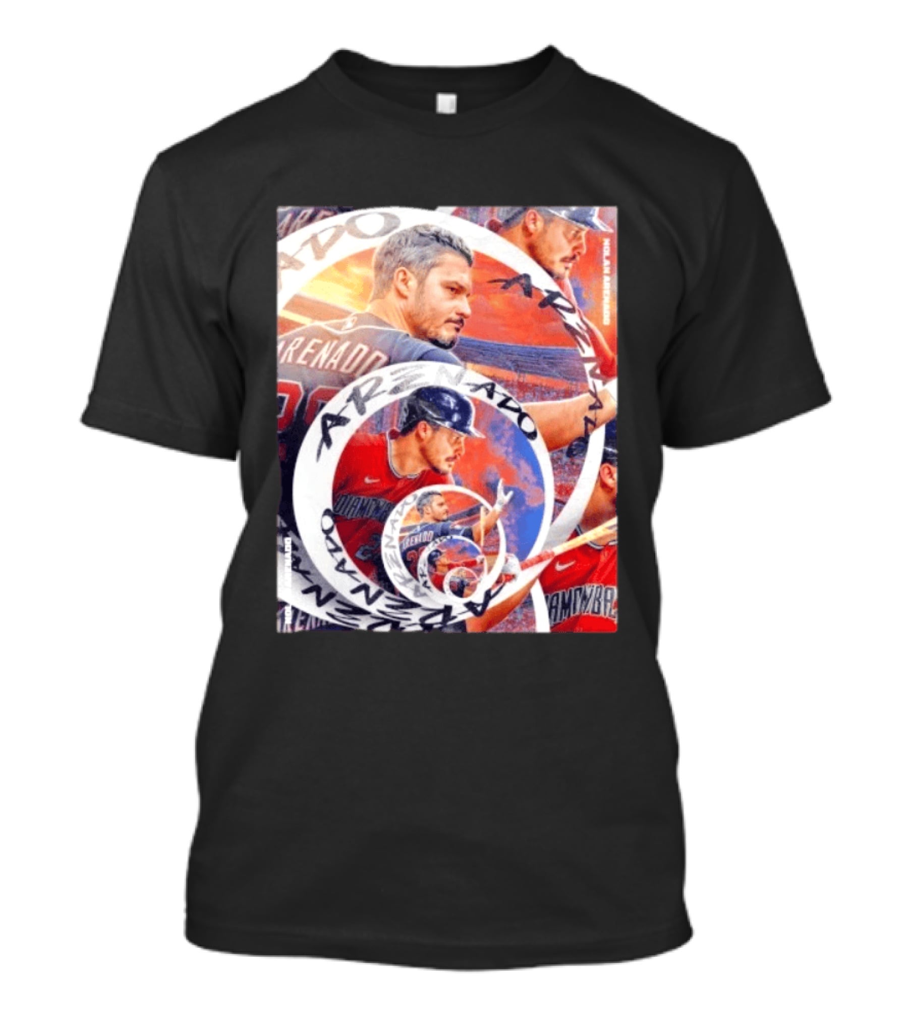Nolan Arenado Arizona Diamondbacks Baseball Spiral Collage T-Shirt
