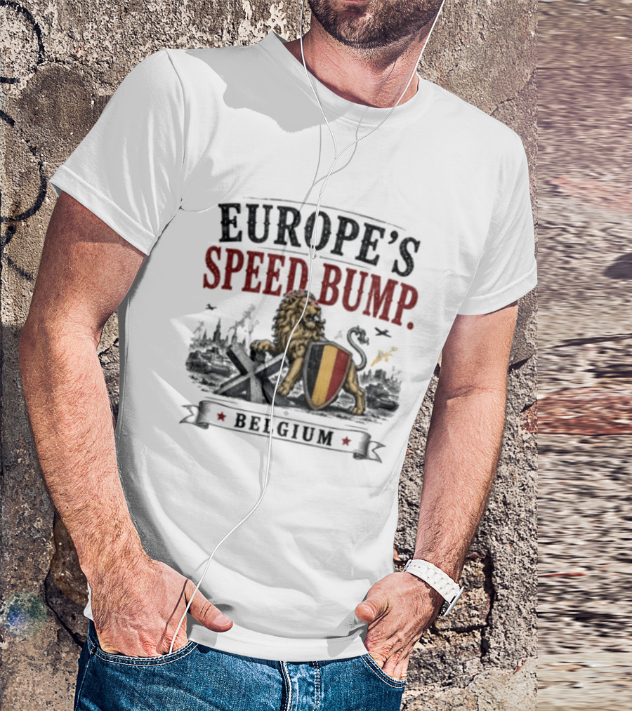 Belgium Europe's Speed Bump Lion Crest T-Shirt