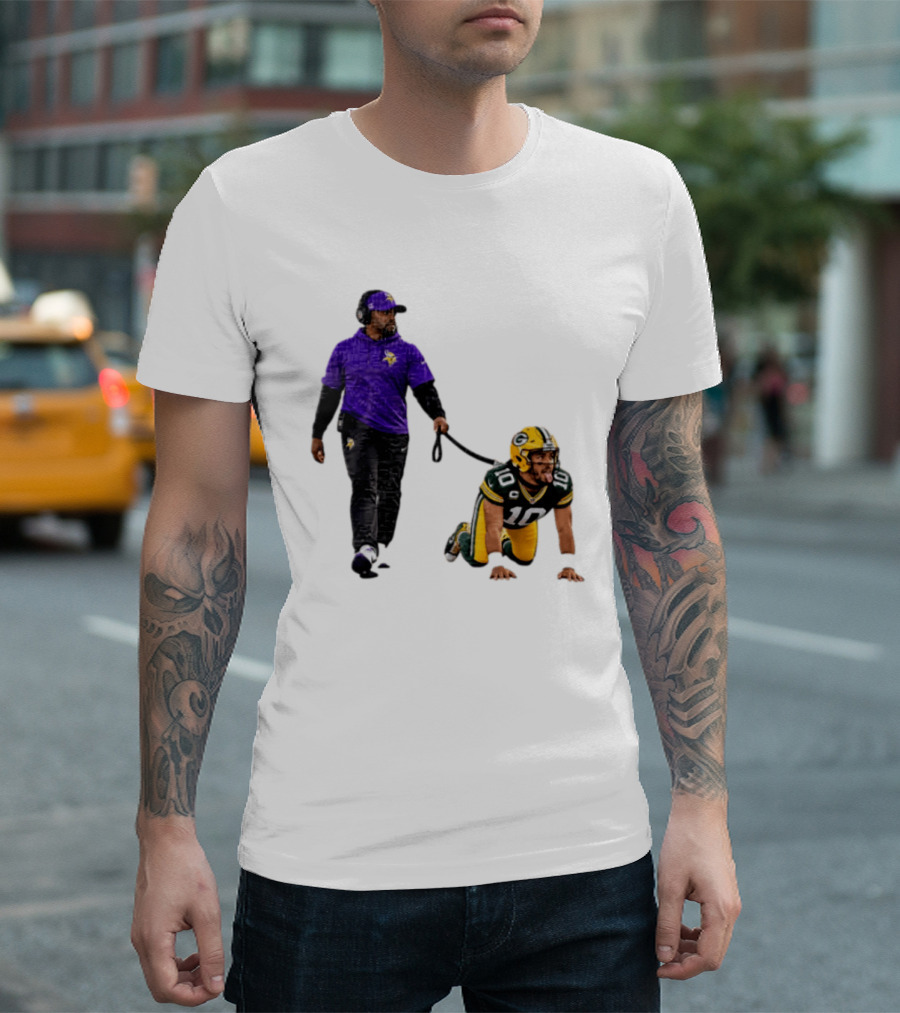 Brian Flores Minnesota Vikings Dominating Jordan Love Green Bay Packers NFL Meme T-Shirt