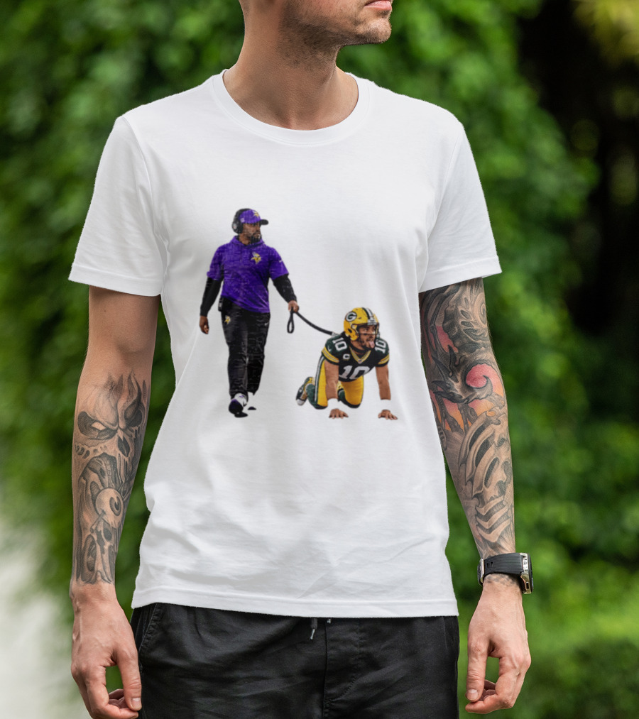 Brian Flores Minnesota Vikings Dominating Jordan Love Green Bay Packers NFL Meme T-Shirt