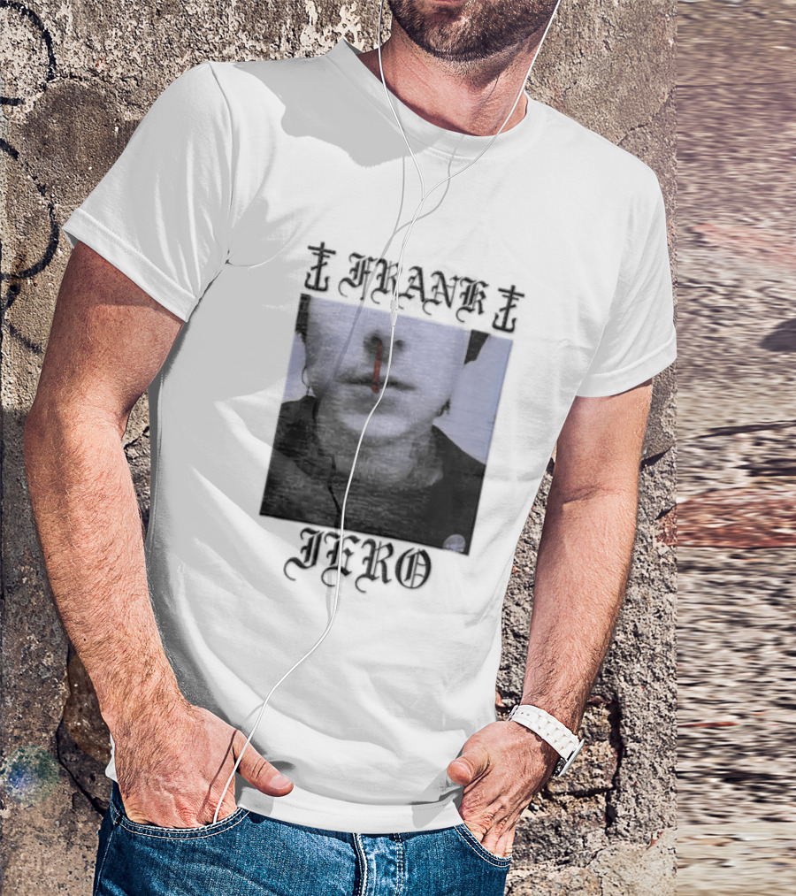 Franke Jero Dark Blue Aesthetic Nosebleed Art My Chemical Romance T-Shirt