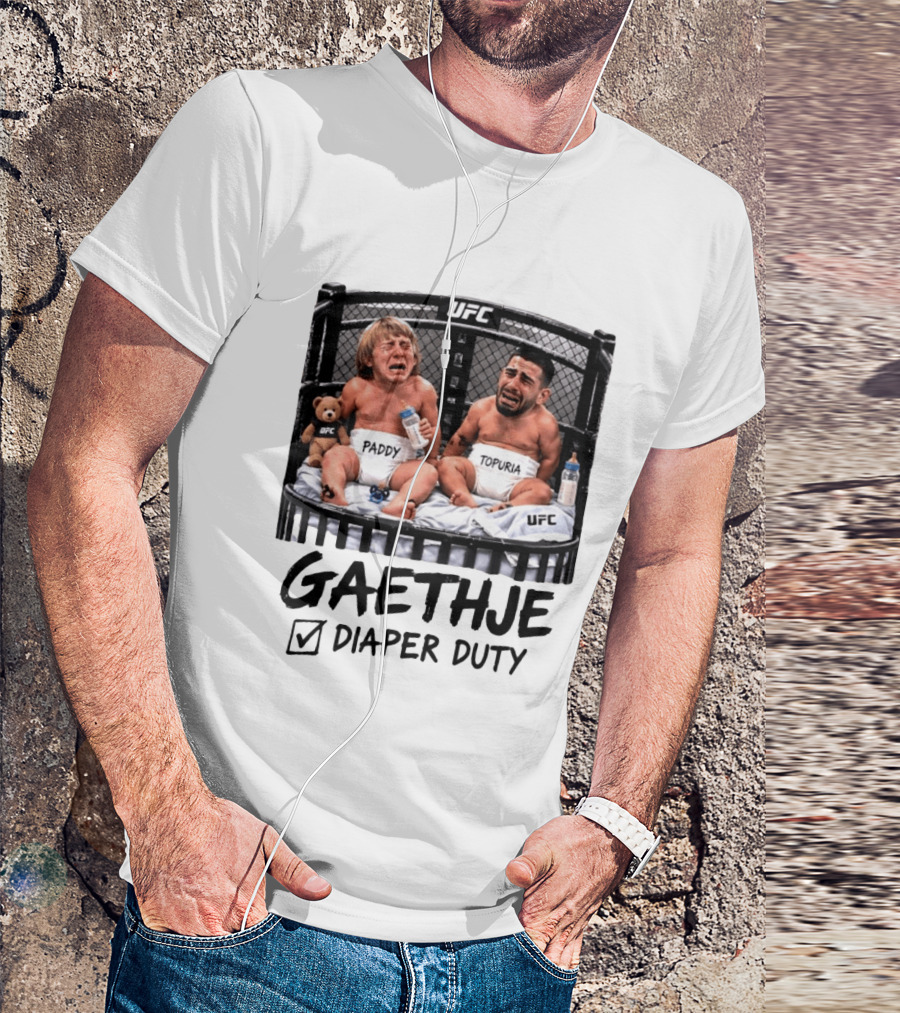 UFC Gaethje Diaper Duty Paddy Topuria Cage Fight T-Shirt