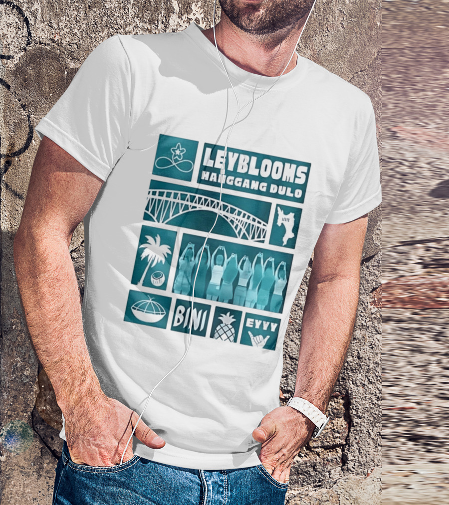 Leyblooms Hanggang Dulo Bini Eyyy Leyte Bridge Palm Coconut Pineapple T-Shirt