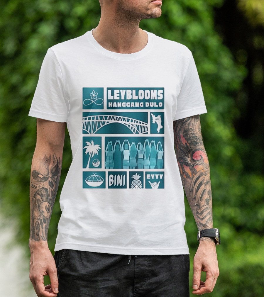 Leyblooms Hanggang Dulo Bini Eyyy Leyte Bridge Palm Coconut Pineapple T-Shirt