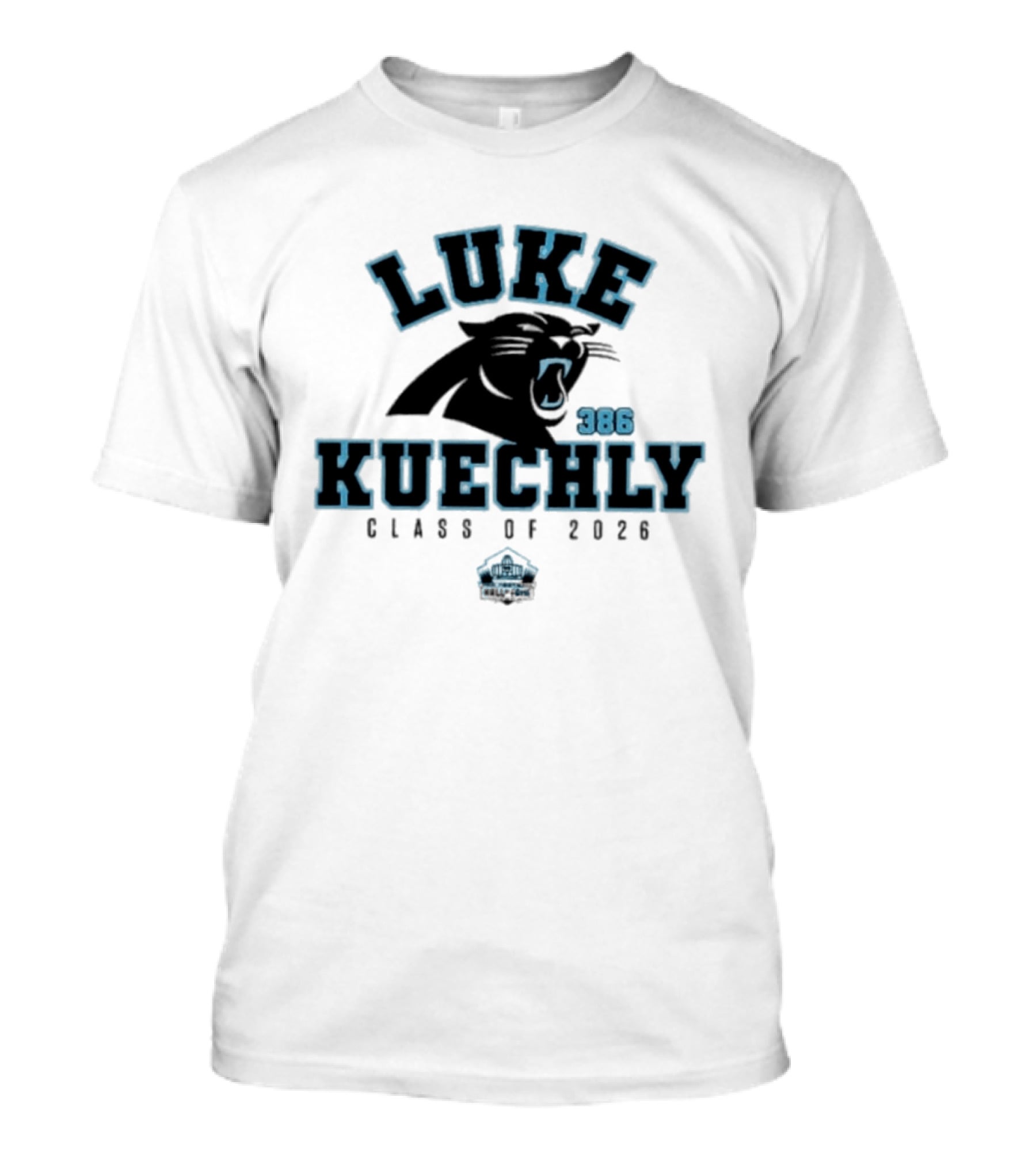 Luke Kuechly Panthers 386 Class Of 2026 Enshrinee Panthers T-Shirt