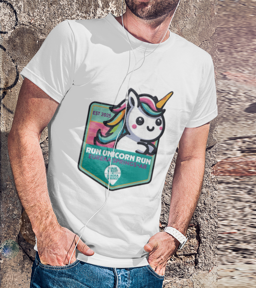 EST 2025 Run Unicorn Run Eureka Springs AR Main Street T-Shirt