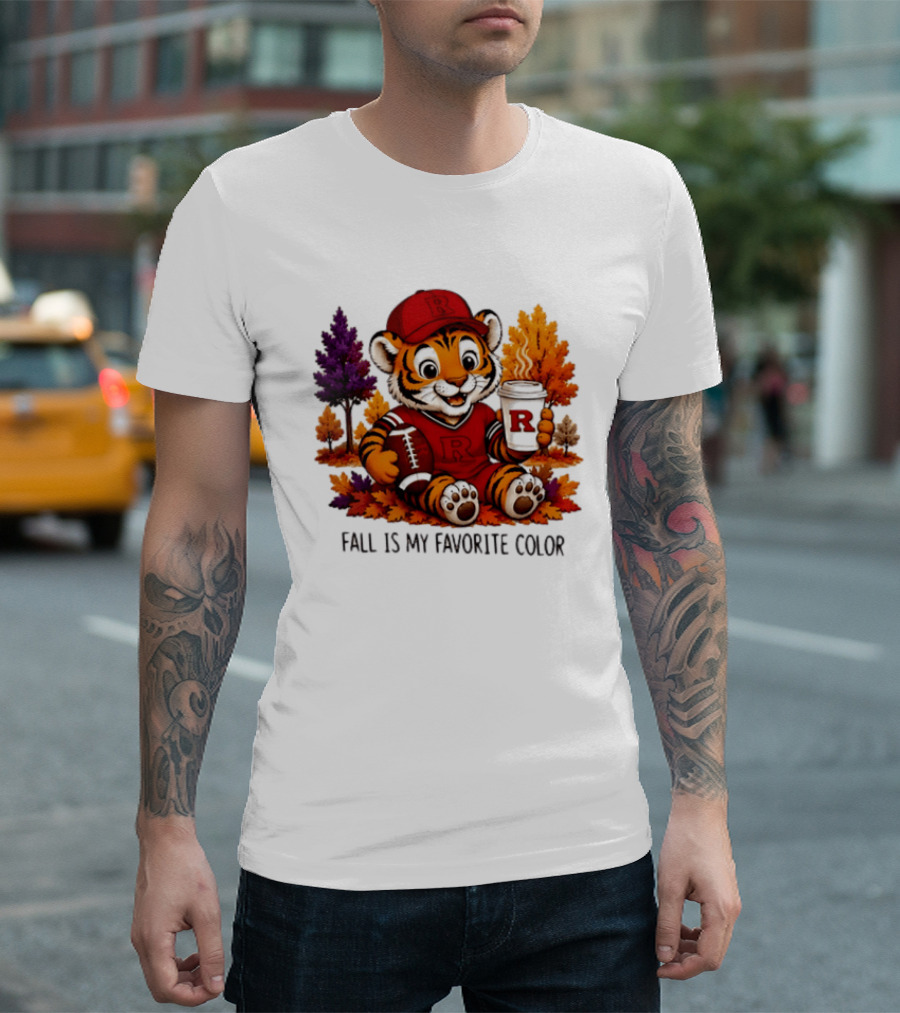 Rutgers Scarlet Knights Fall Is My Favorite Color Tiger Football 2026 T-Shirt