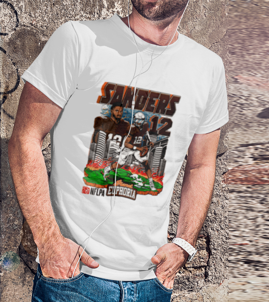 Sanders 12 Football Legend Euphoria NFCA Brand T-Shirt