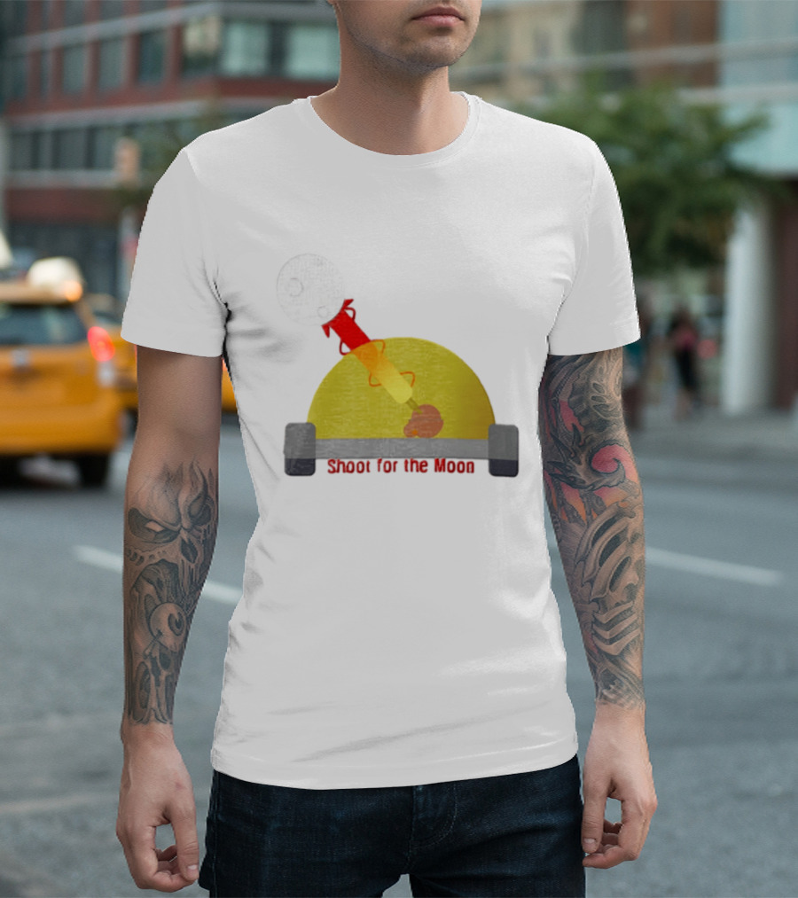 Shoot For The Moon Rocket Launcher Animation T-Shirt