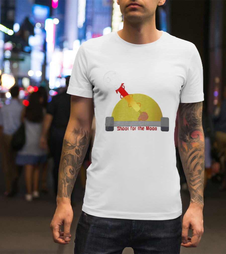Shoot For The Moon Rocket Launcher Animation T-Shirt