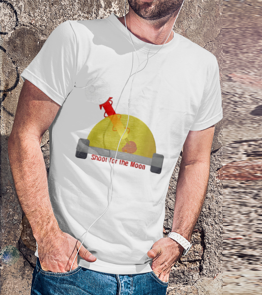 Shoot For The Moon Rocket Launcher Animation T-Shirt