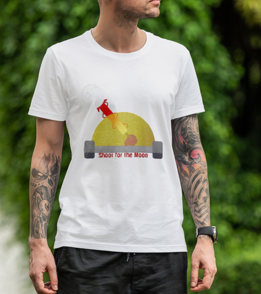 Shoot For The Moon Rocket Launcher Animation T-Shirt