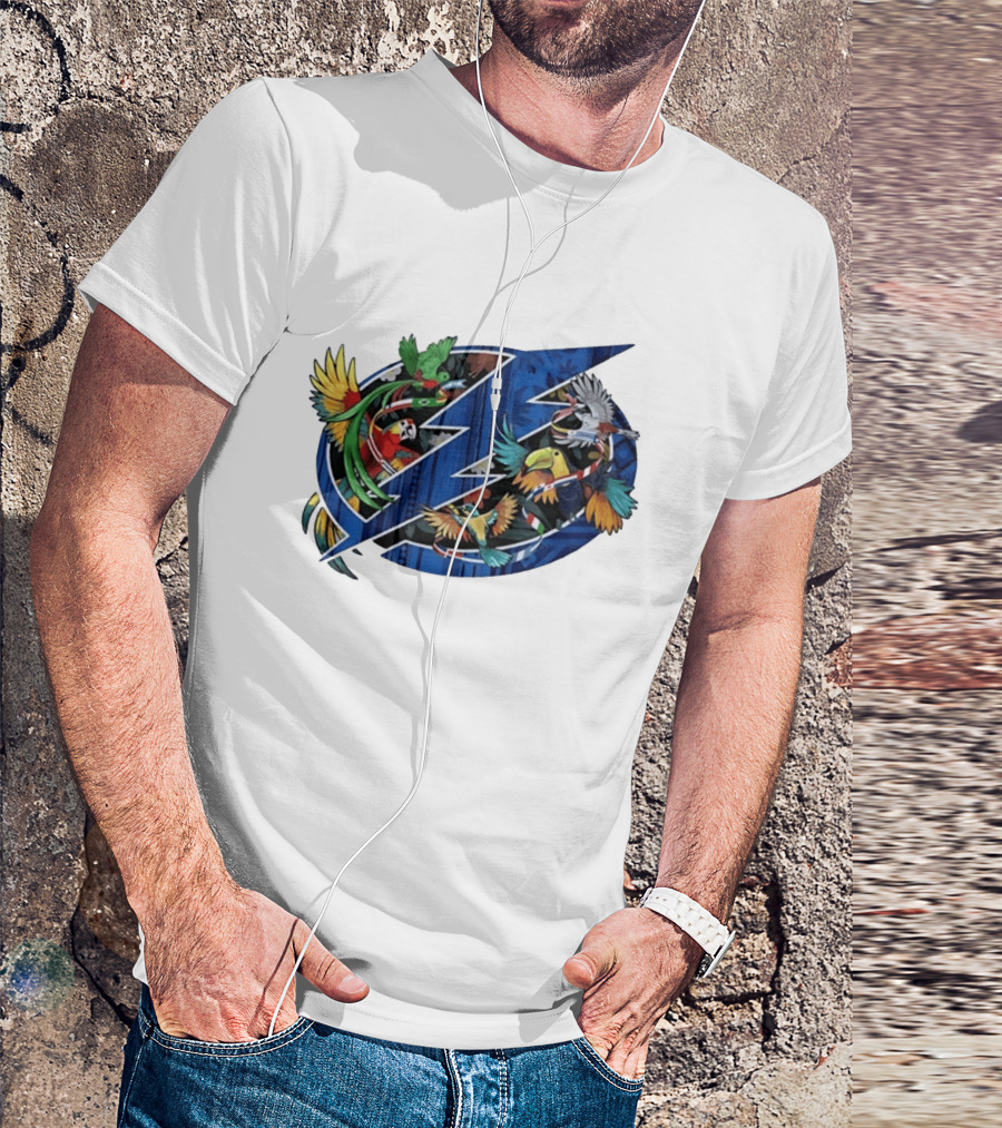 Tampa Bay Lightning NHL Tropical Birds Parrot Toucan Floridian T-Shirt