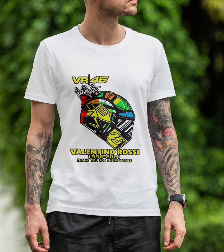 Valentino Rossi VR46 1996 2021 Thank You For The Memories Helmet T-Shirt