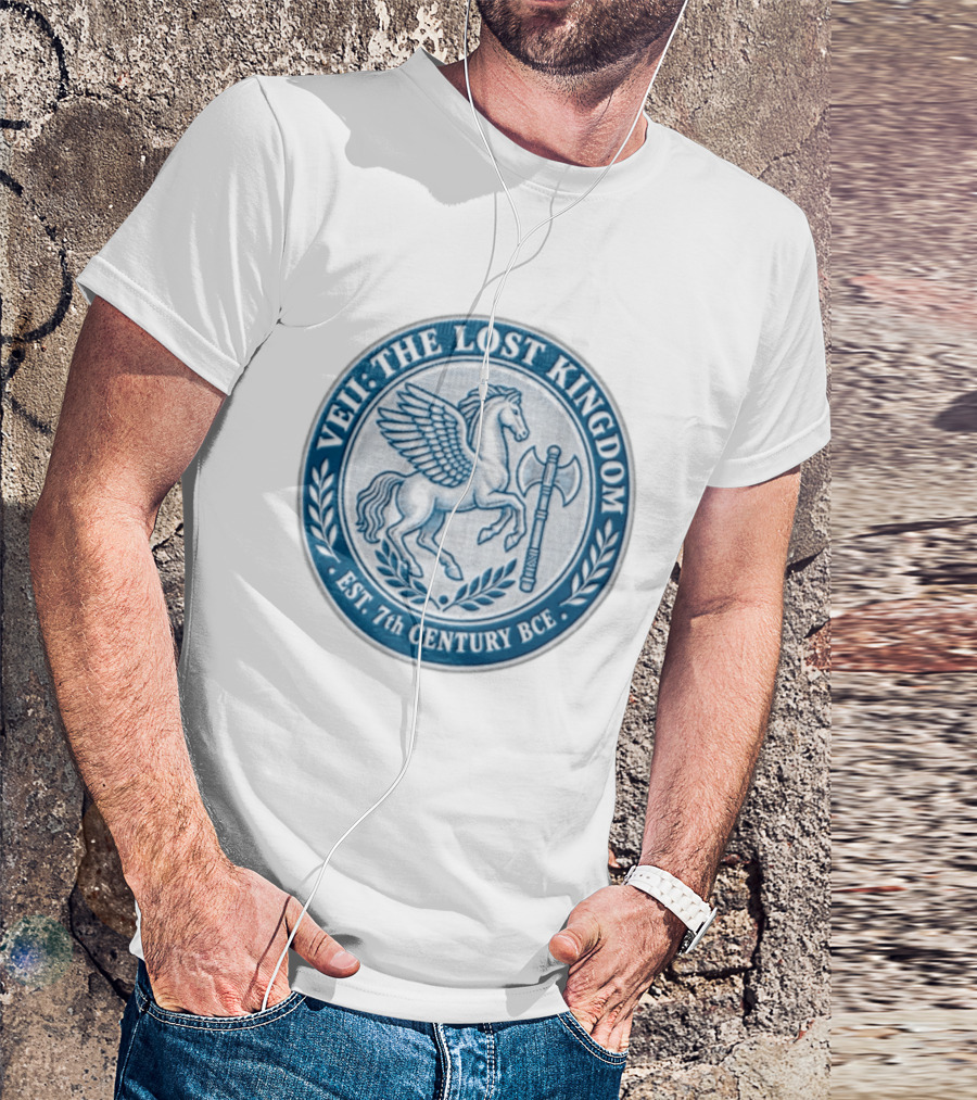 Veii The Lost Kingdom Est. 7th Century BCE Pegasus Horse Battle Axe T-Shirt