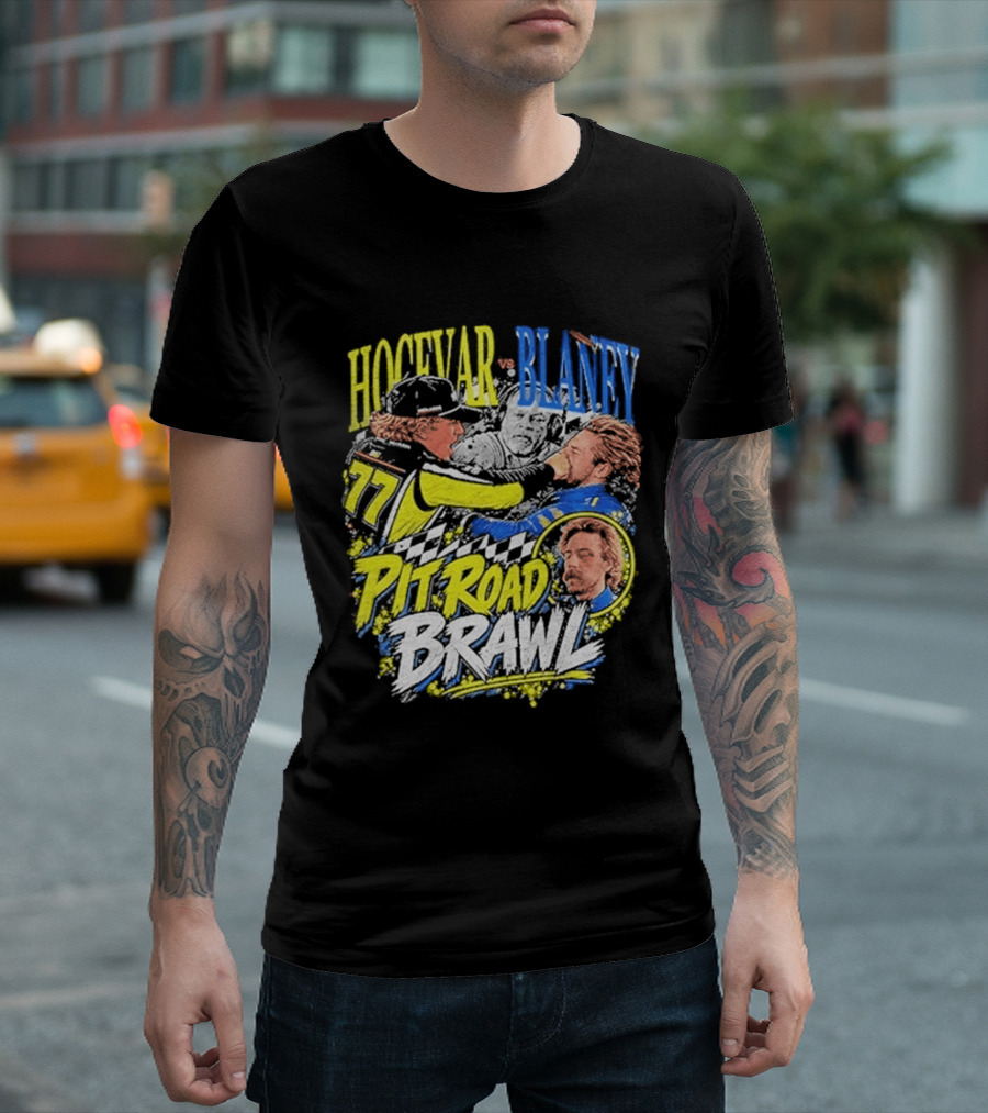 Hocevar Blaney Pit Road Brawl Racing 77 T-Shirt