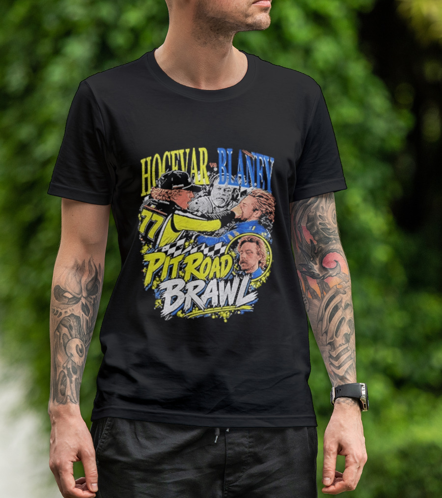 Hocevar Blaney Pit Road Brawl Racing 77 T-Shirt