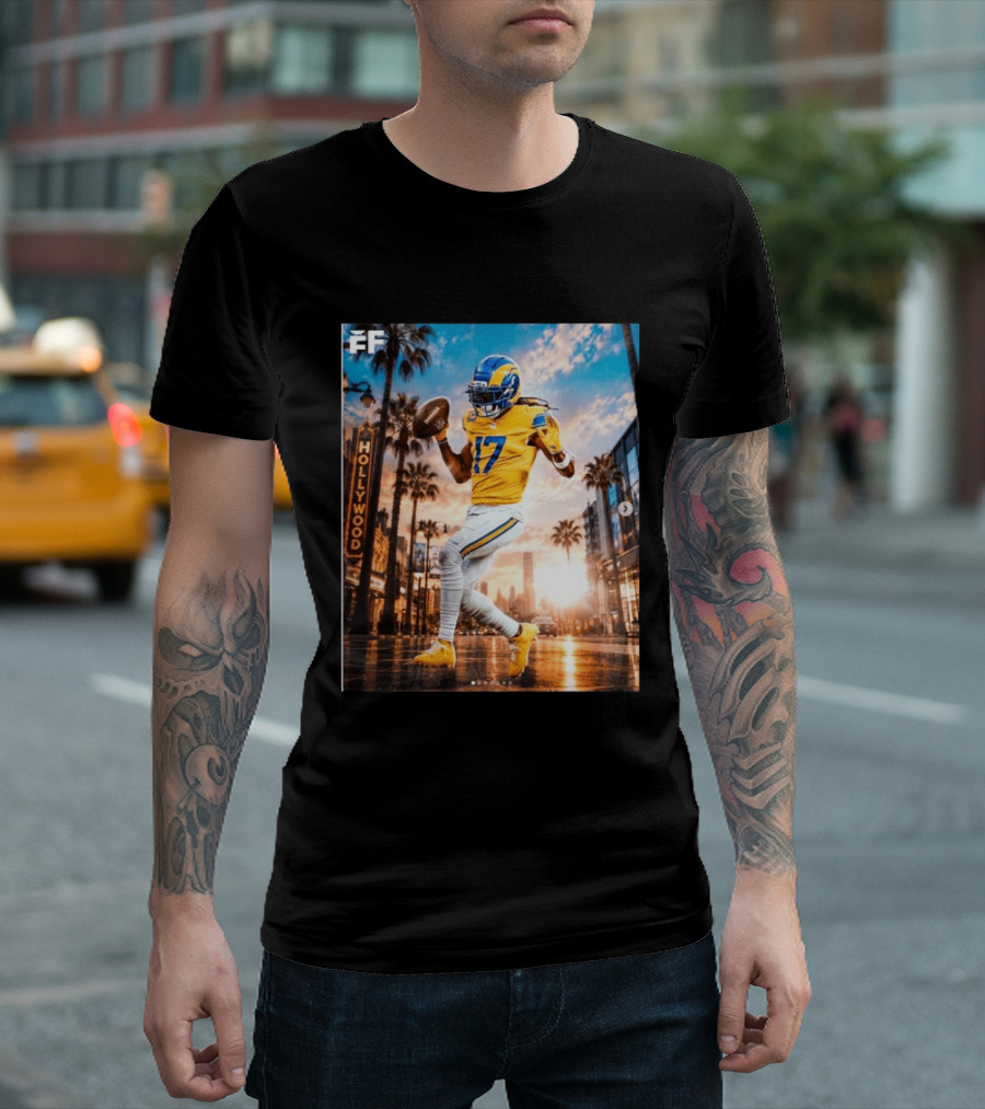 Los Angeles Rams Hollywood Davante Adams 17 Football Player T-Shirt