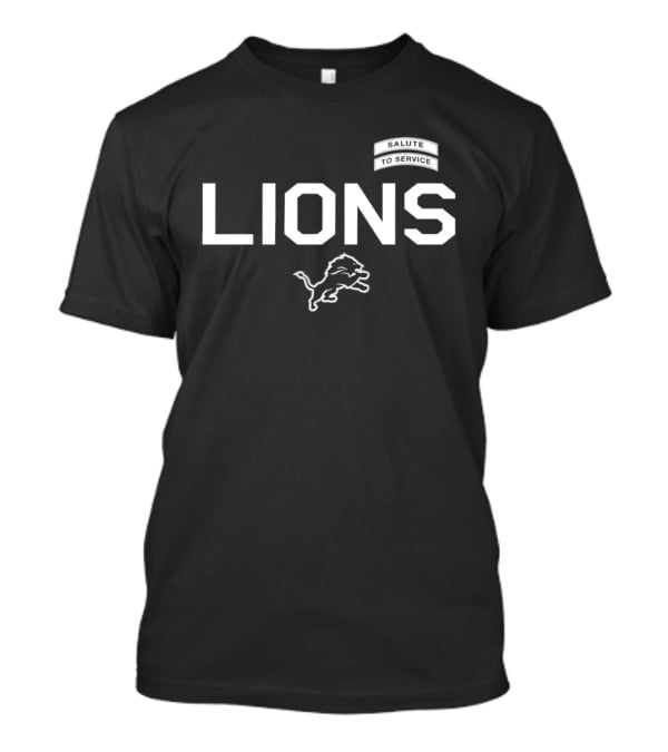 Detroit Lions Salute To Service Football Honor Courage Commitment T-Shirt