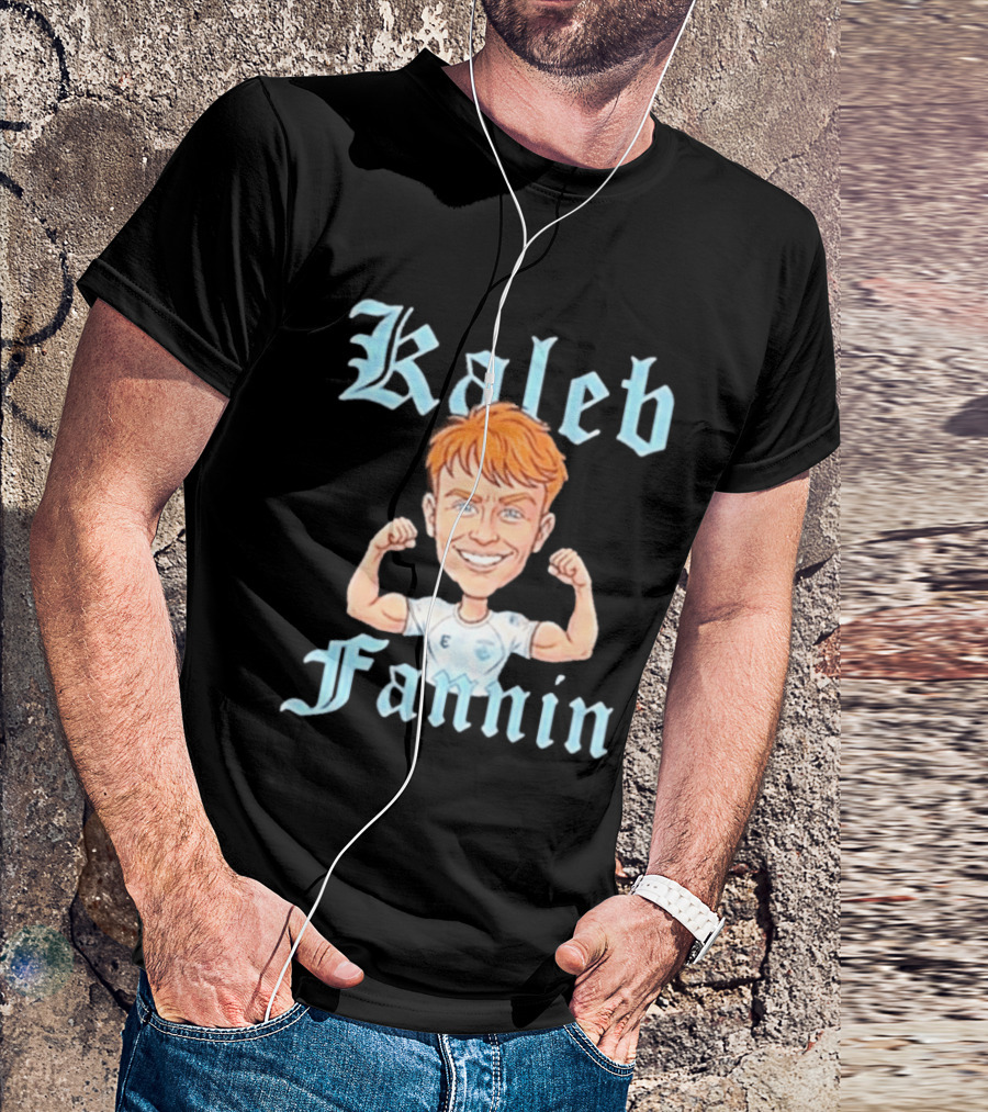 Kaleb Fannin Cartoon Character Flexing Muscles T-Shirt